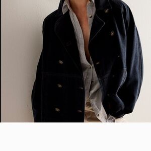 We The Free Men's Dark Blue Pea Coat